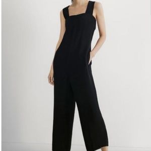 Massimo Dutti Black Wide Leg Jumpsuit Pants 2